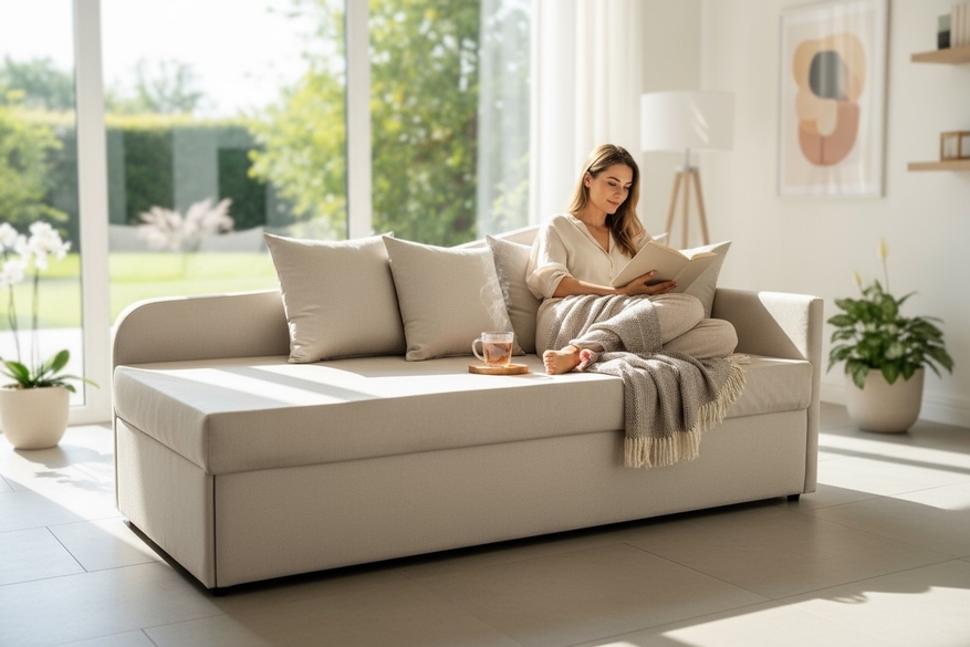 VIVA, SOFA BED, ΚΑΝΑΠΕΣ ΚΡΕΒΑΤΙ, ΣΥΡΟΜΕΝΟΣ ΜΗΧΑΝΙΣΜΟΣ, ΟΡΘΟΠΕΔΙΚΟ ΣΤΡΩΜΑ