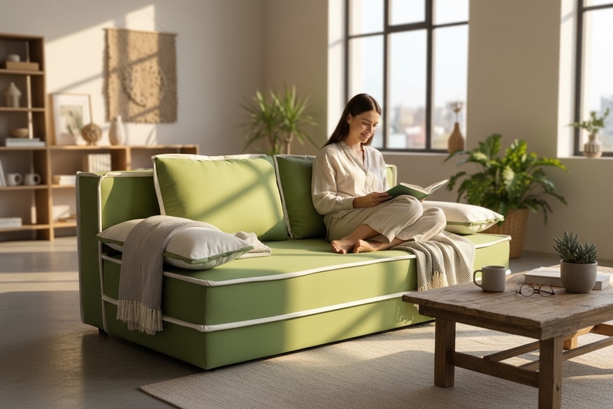SQUARE SOFA BED  ΚΑΝΑΠΕΣ ΚΡΕΒΑΤΙ